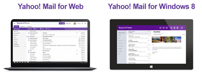 Yahoo! Mail for Web & Windows 8