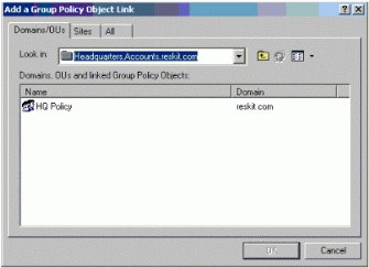 Figure 6: Add a Group Policy Object Link