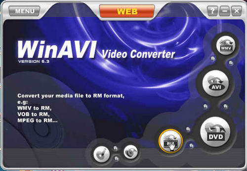 WinAVI Video Converter, окно программы