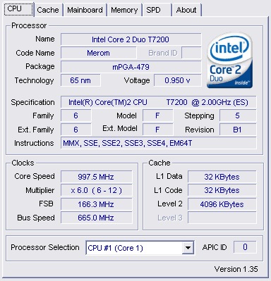 HP Compaq nx7400:  Core 2 Duo
