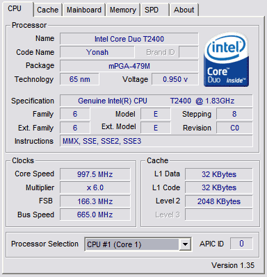  Intel Core Duo T2400