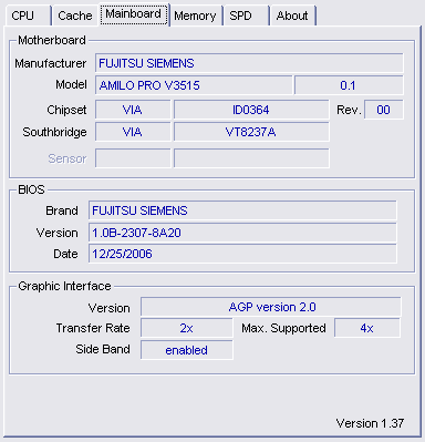  VIA VN896:  CPU-Z