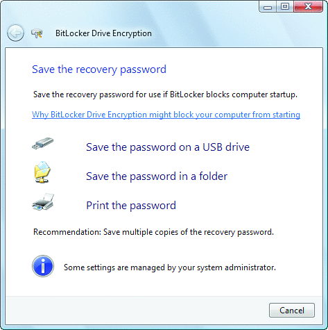 Рис. 3 Сохранение пароля восстановления
