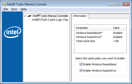 Intel Turbo Memory Console:    ITM