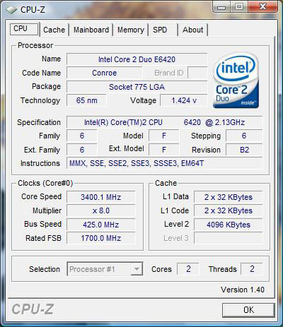  Intel Core 2 Duo E6420