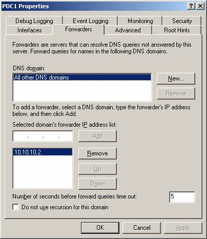  2:    Windows DNS server