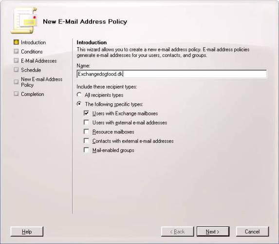  4.   New E-Mail Address Policy.