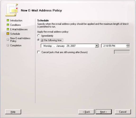  7.    New E-Mail Address Policy.
