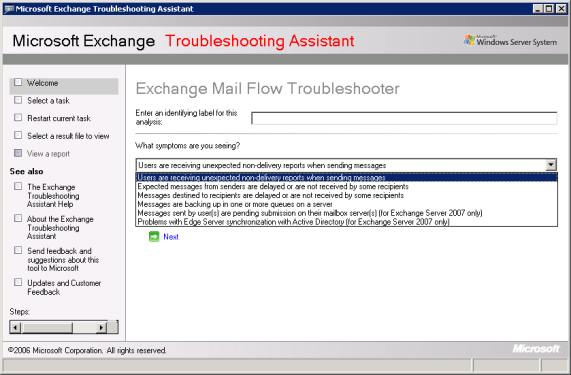  12:    Exchange Mail Flow Troubleshooter