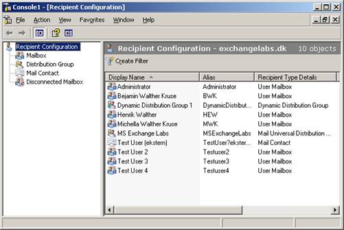  4:  Recipient Configuration Console