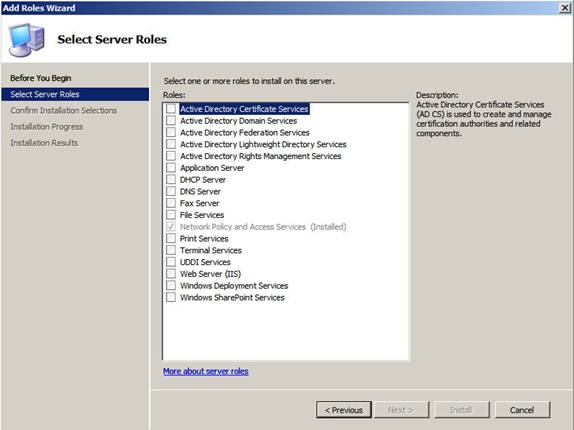  1:       Windows Server 2008 GUI