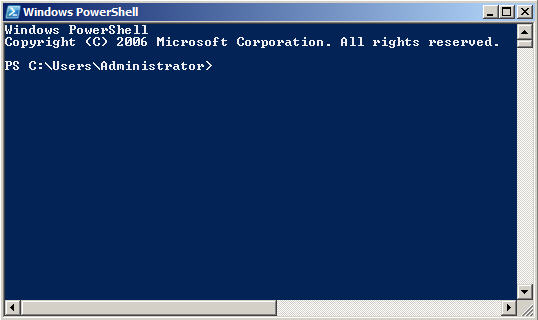 Рисунок 1: Окно Windows Powershell Command
