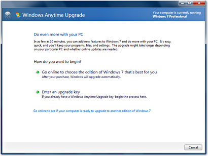 Обновление до Windows 7